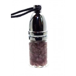 Pink Tourmaline Gemstone Mojo Bottle Pendant